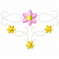 Flowers And Tree Embroidery Design 4